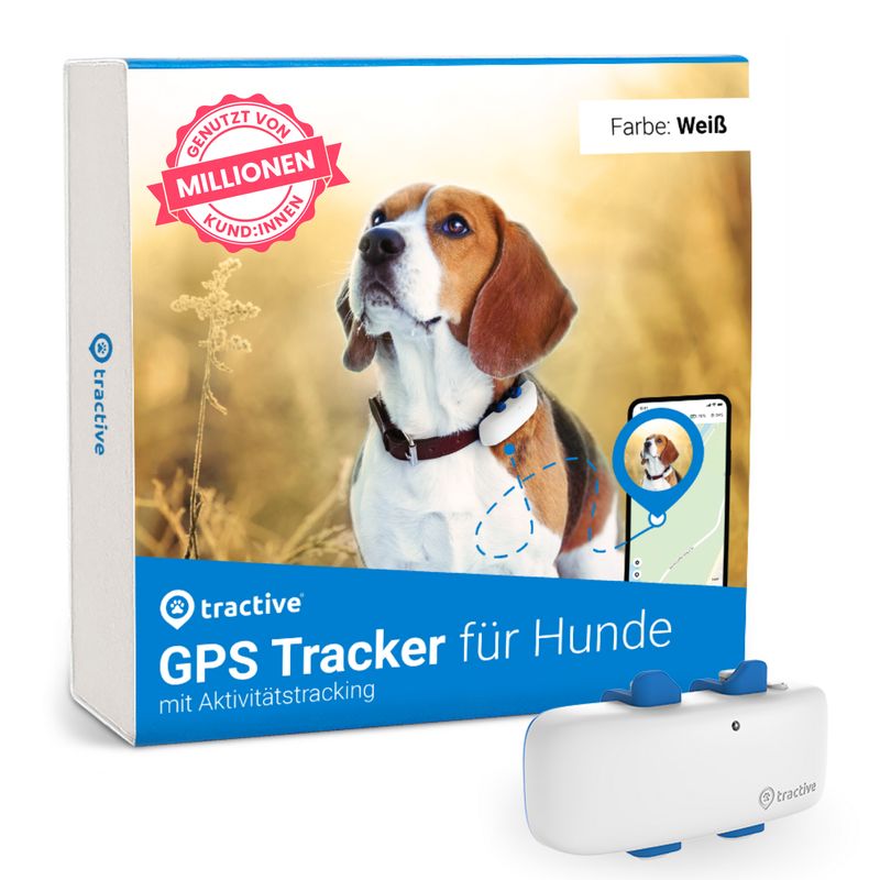 Tractive DOG 6 - GPS Tracker Hund & Health Tracker weiß
