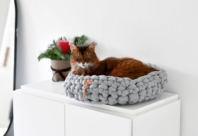 Rundoline handgemachter Katzenkorb Chill