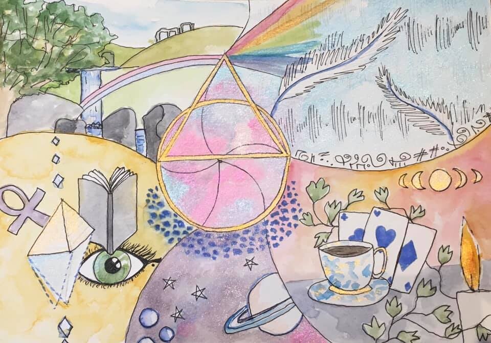 &quot;Parallels&quot; A4 original watercolour