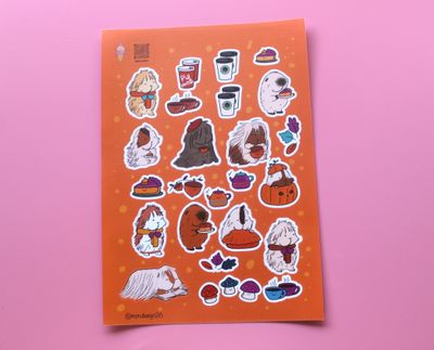 Glossy Sticker Sheet of Guinea Pig Breeds