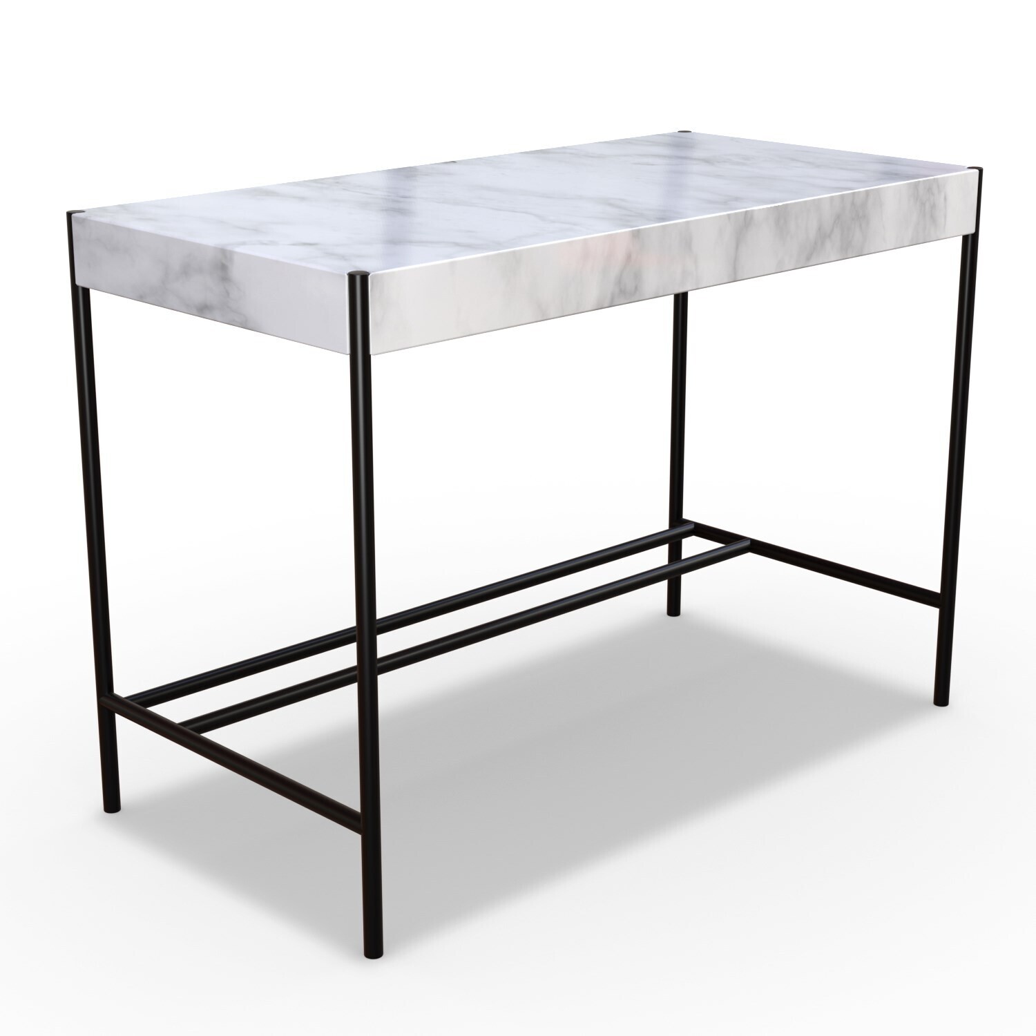 White Faux Marble Dressing Table - Roxy
