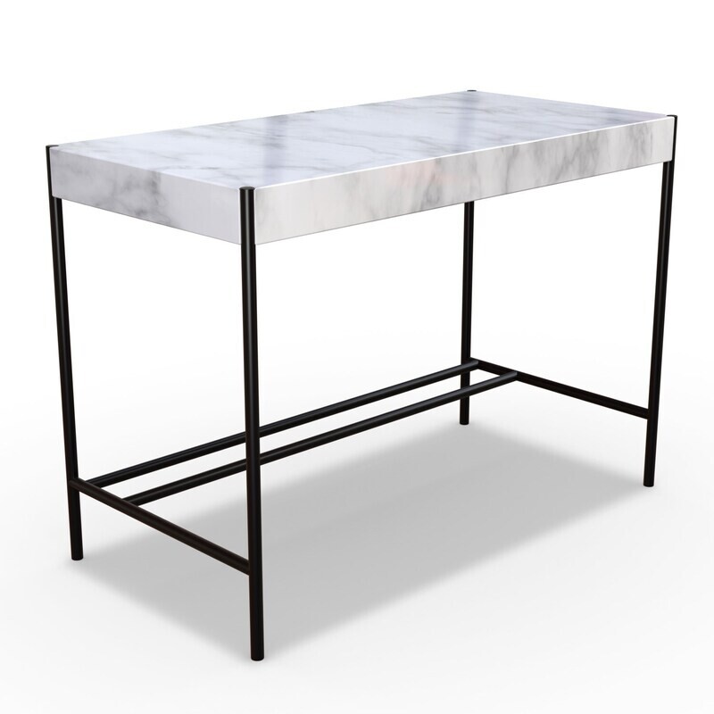 White Faux Marble Dressing Table - Roxy