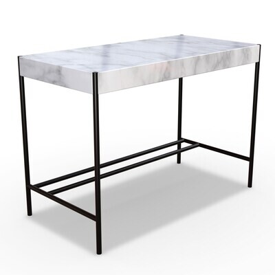 White Faux Marble Dressing Table - Roxy