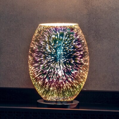 Holographic Glass Touch Table Lamp