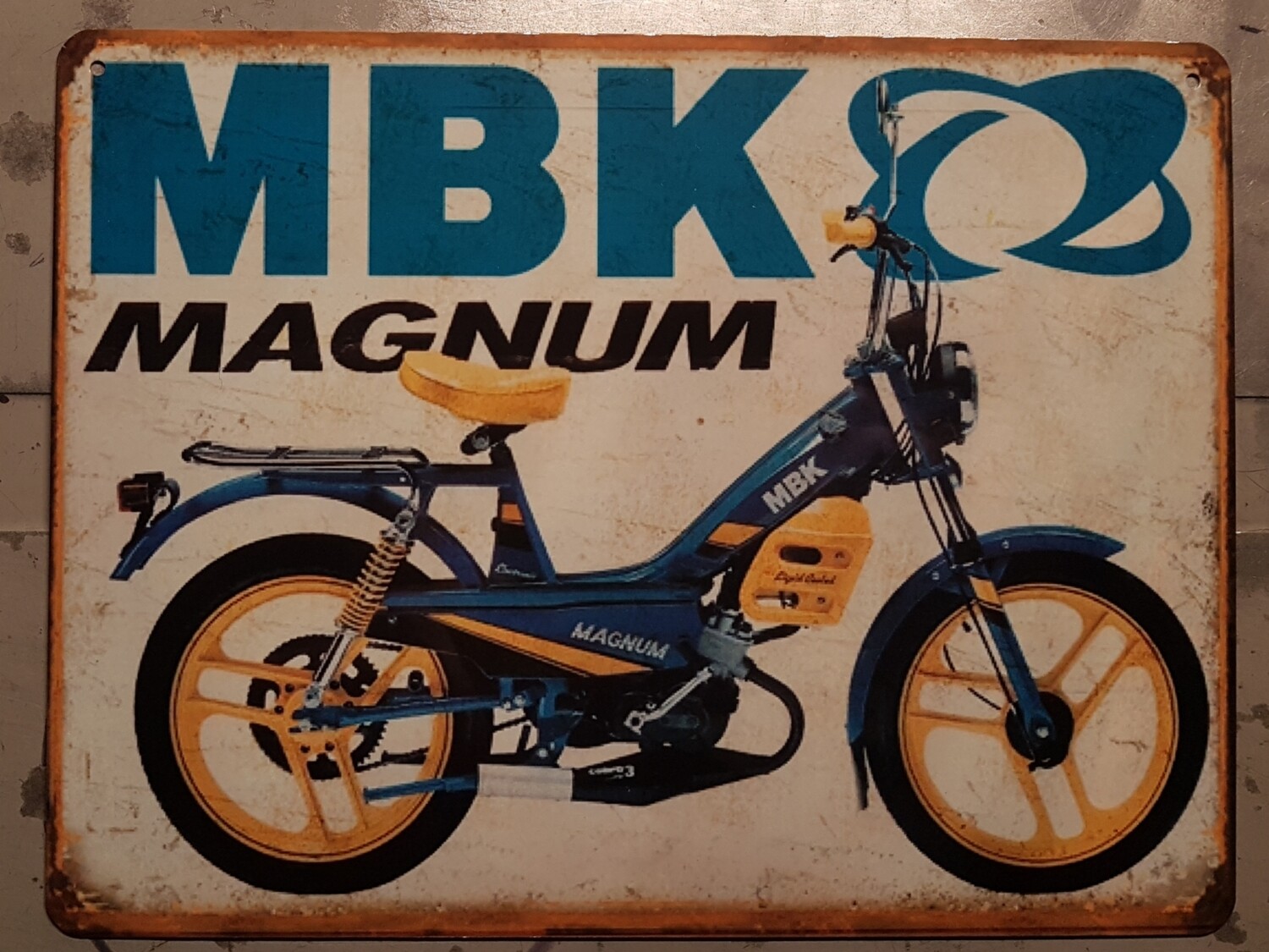 Plaque métal vintage MBK Magnum