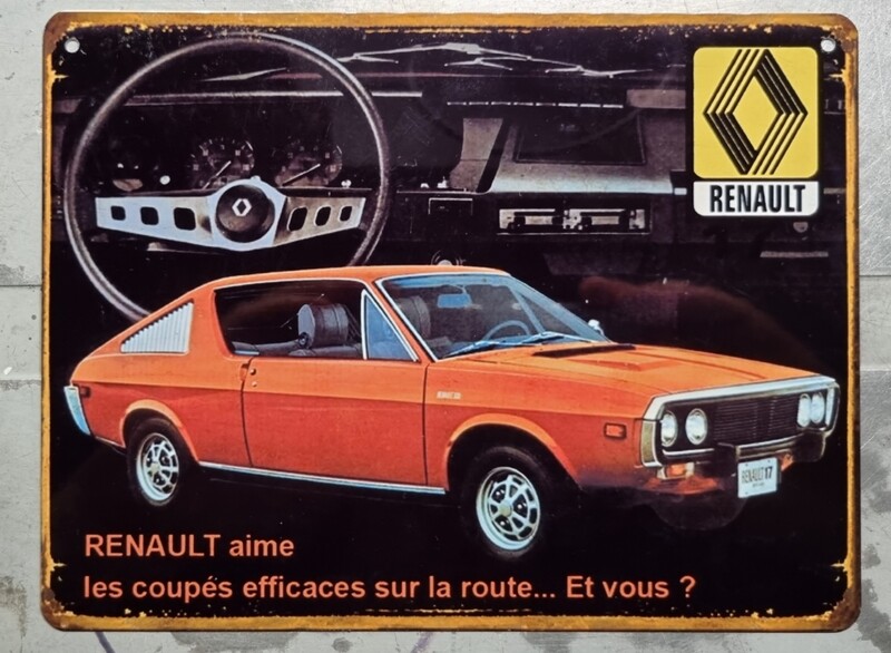 Plaque métal vintage Renault 17