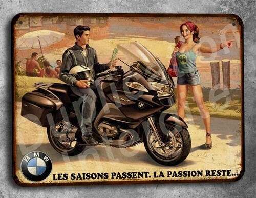 Plaque métal vintage BMW R1200RT