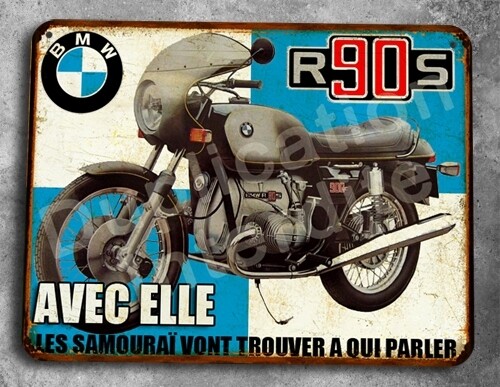 Plaque métal vintage BMW R90S