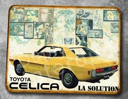 Plaque métal vintage Toyota Celica