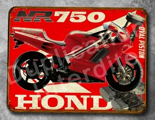 Plaque métal vintage Honda NR750