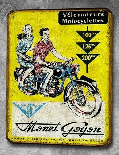 Plaque métal vintage Monet Goyon