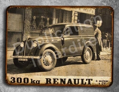 Plaque métal vintage Renault Juvaquatre