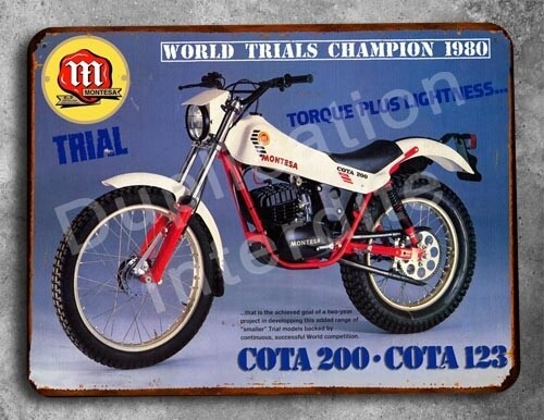 Plaque métal vintage Montesa Cota