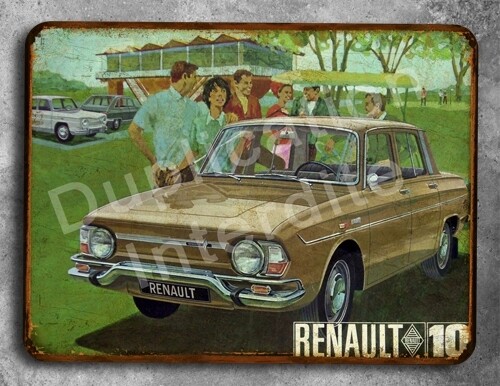 Plaque métal vintage Renault 10