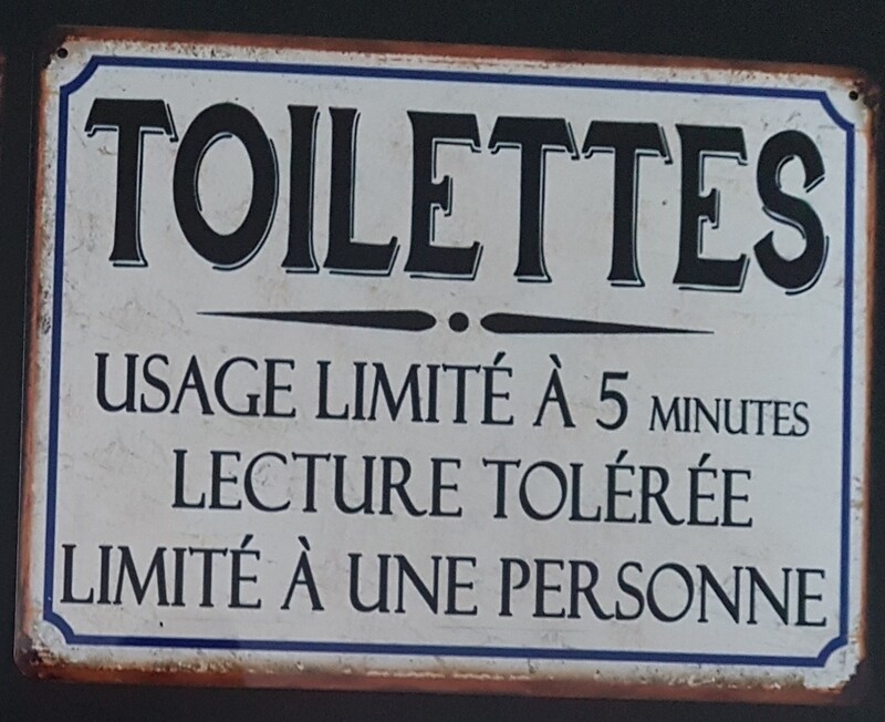 Plaque métal vintage Toilettes