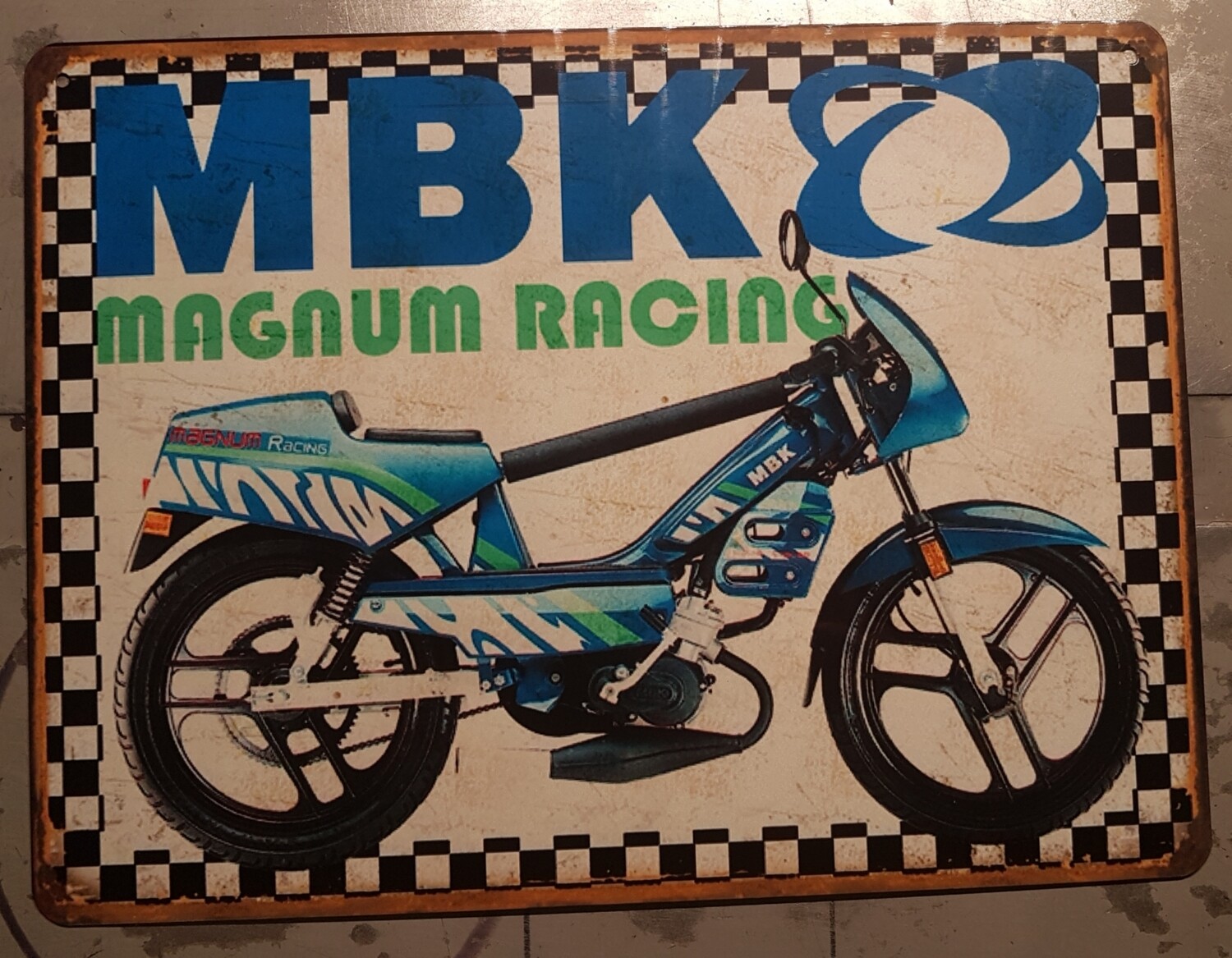 Plaque métal vintage MBK Magnum Racing