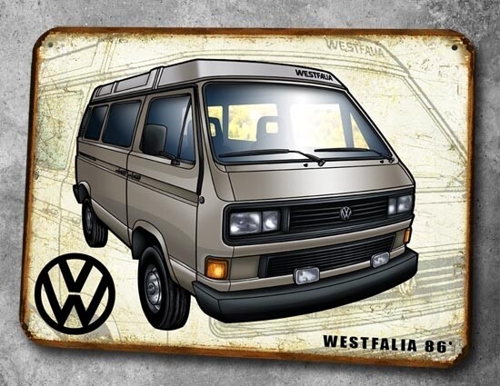 Plaque métal vintage VW T3