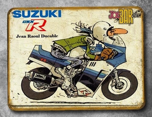Plaque métal vintage JBT Suzuki 750 GSXR