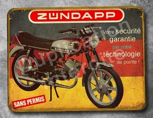 Plaque métal vintage Zundapp KS50