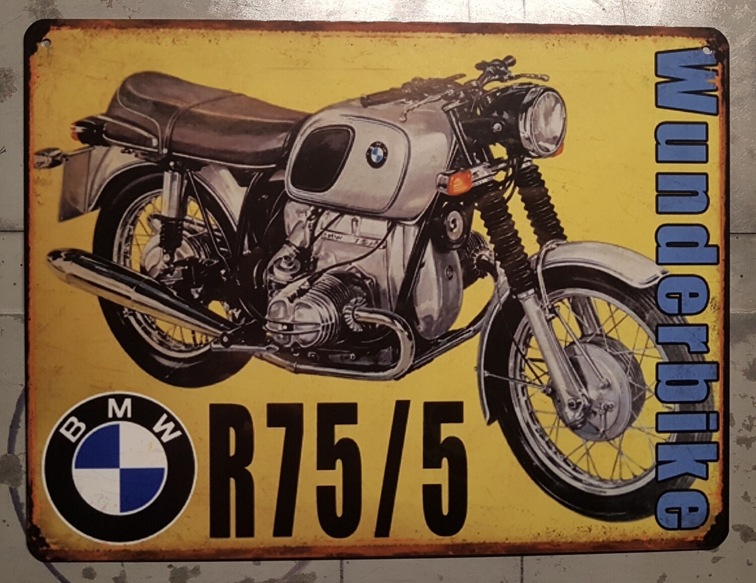Plaque métal vintage BMW R75/5