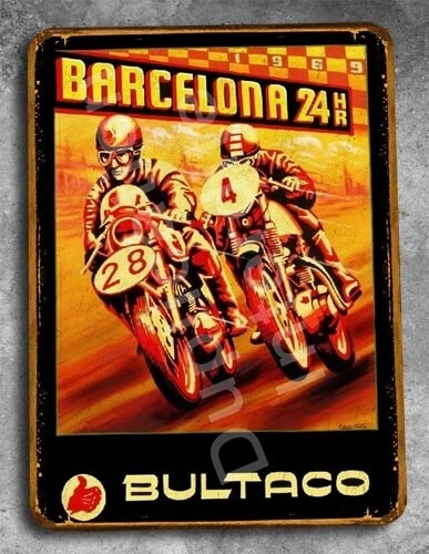 Plaque métal vintage Bultaco