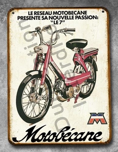 Plaque métal vintage Motobécane M7