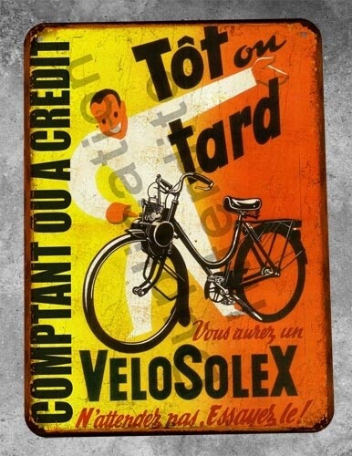 Plaque métal vintage Solex