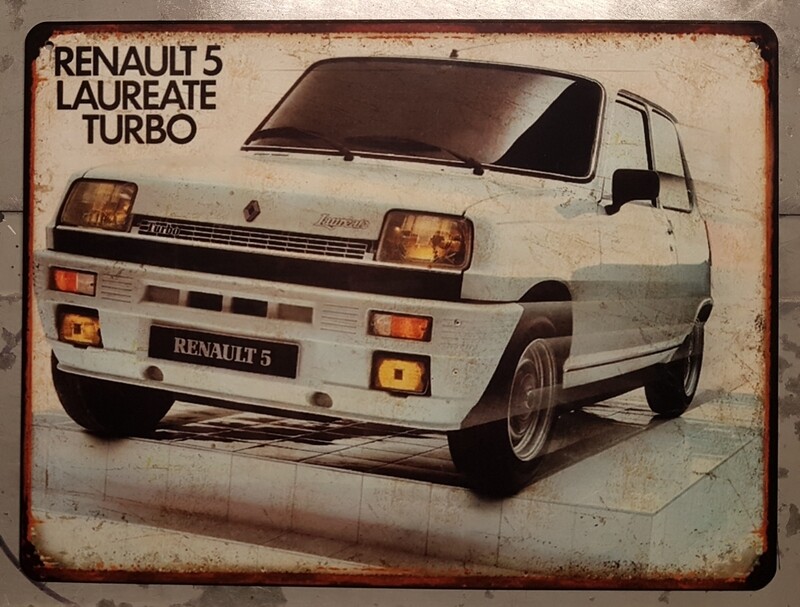 Plaque Métal Renault 5 Alpine de la Collection Officielle RENAULT