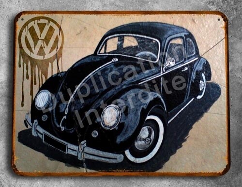 Plaque métal vintage VW cox