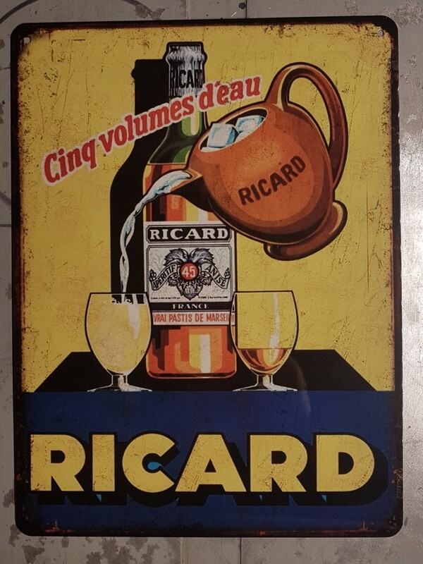 Plaque métal vintage Ricard
