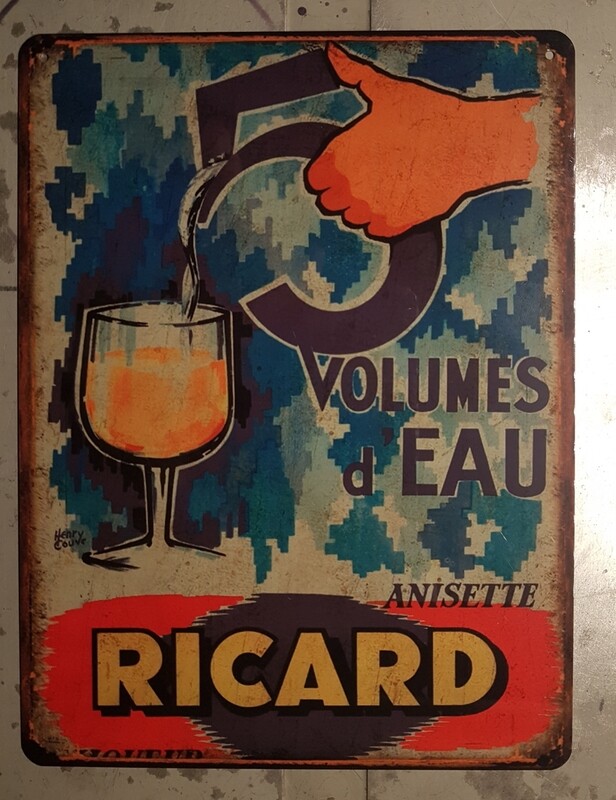 Plaque métal vintage Ricard