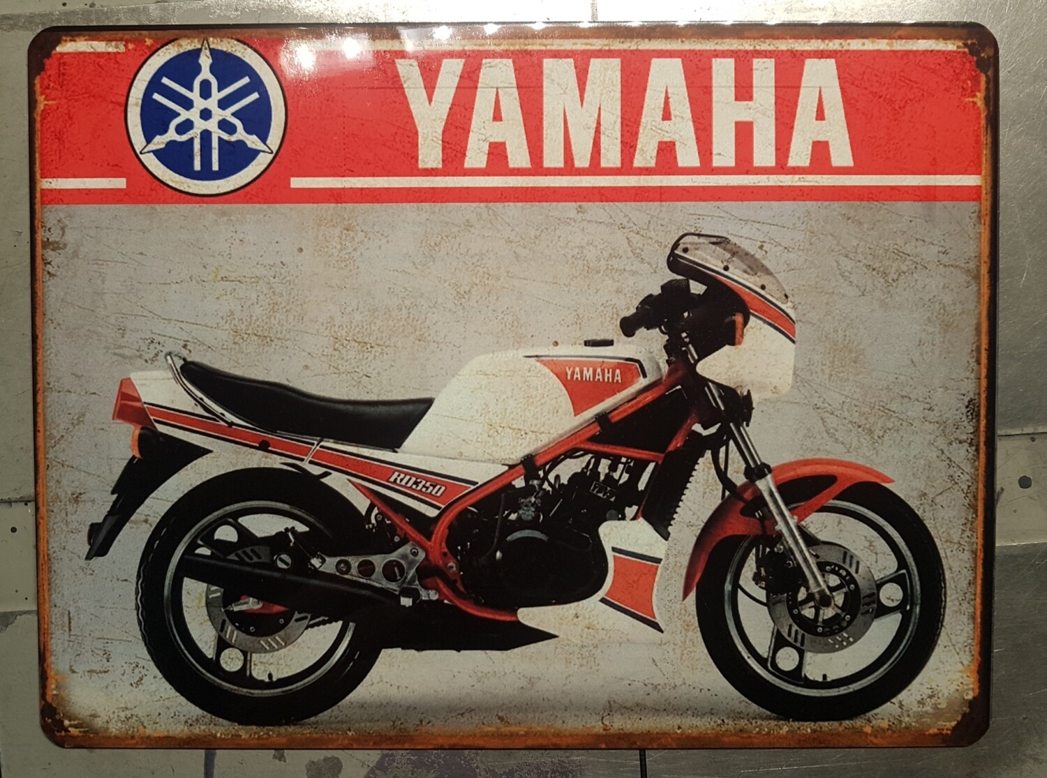 Plaque métal vintage Yamaha 350 RDLC 31K