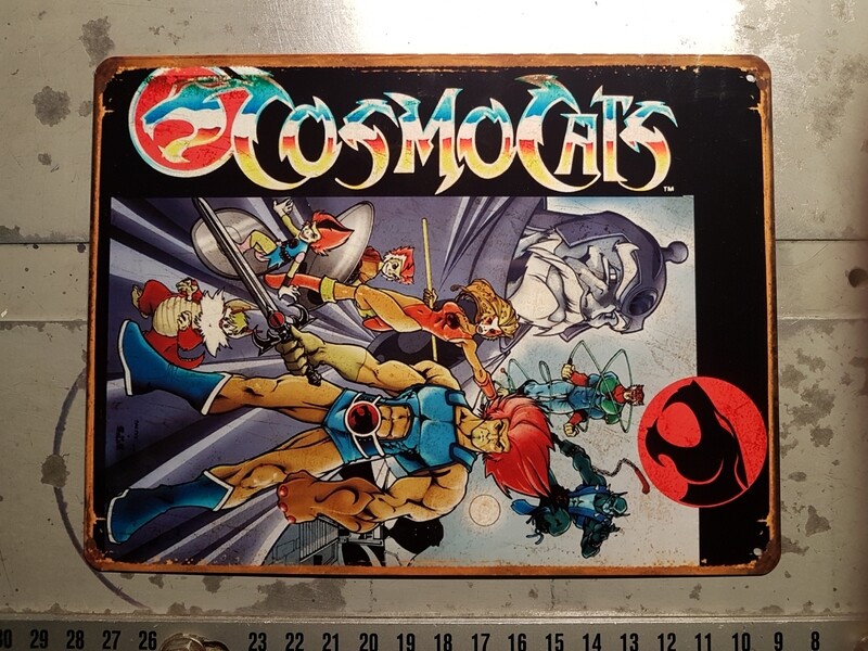 Plaque métal vintage Cosmocats