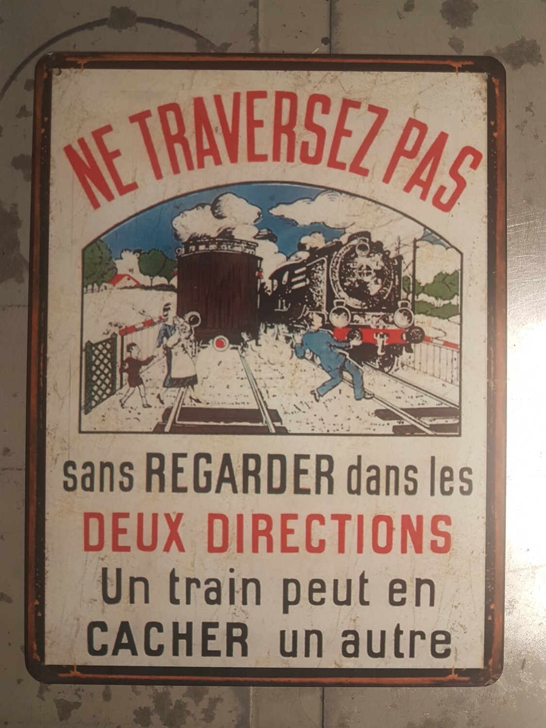Plaque métal vintage SNCF