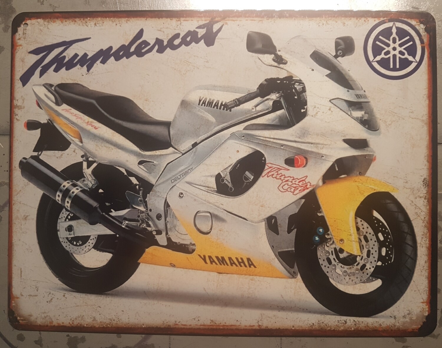 Plaque métal vintage Yamaha 600 thundercat