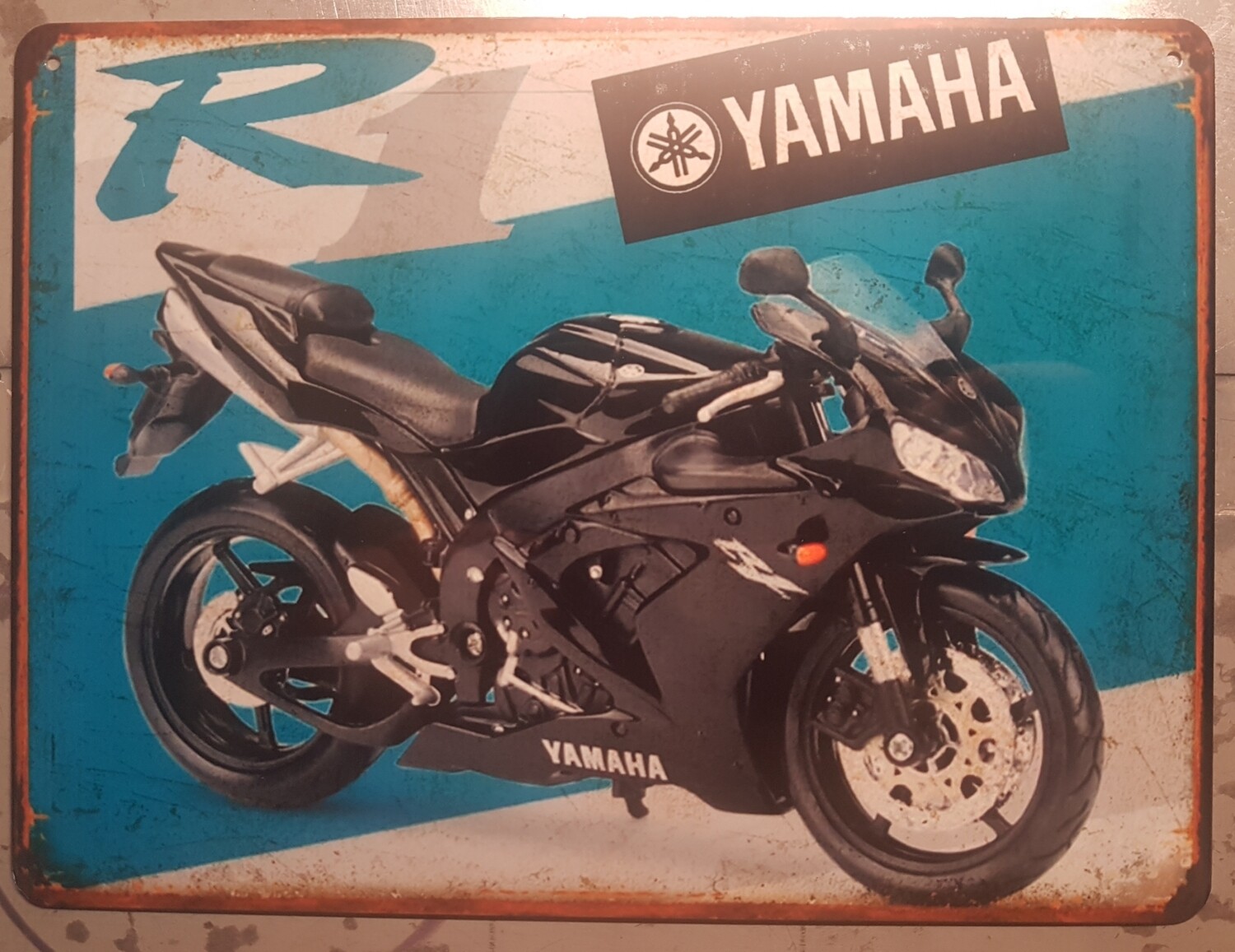 Plaque métal vintage Yamaha R1