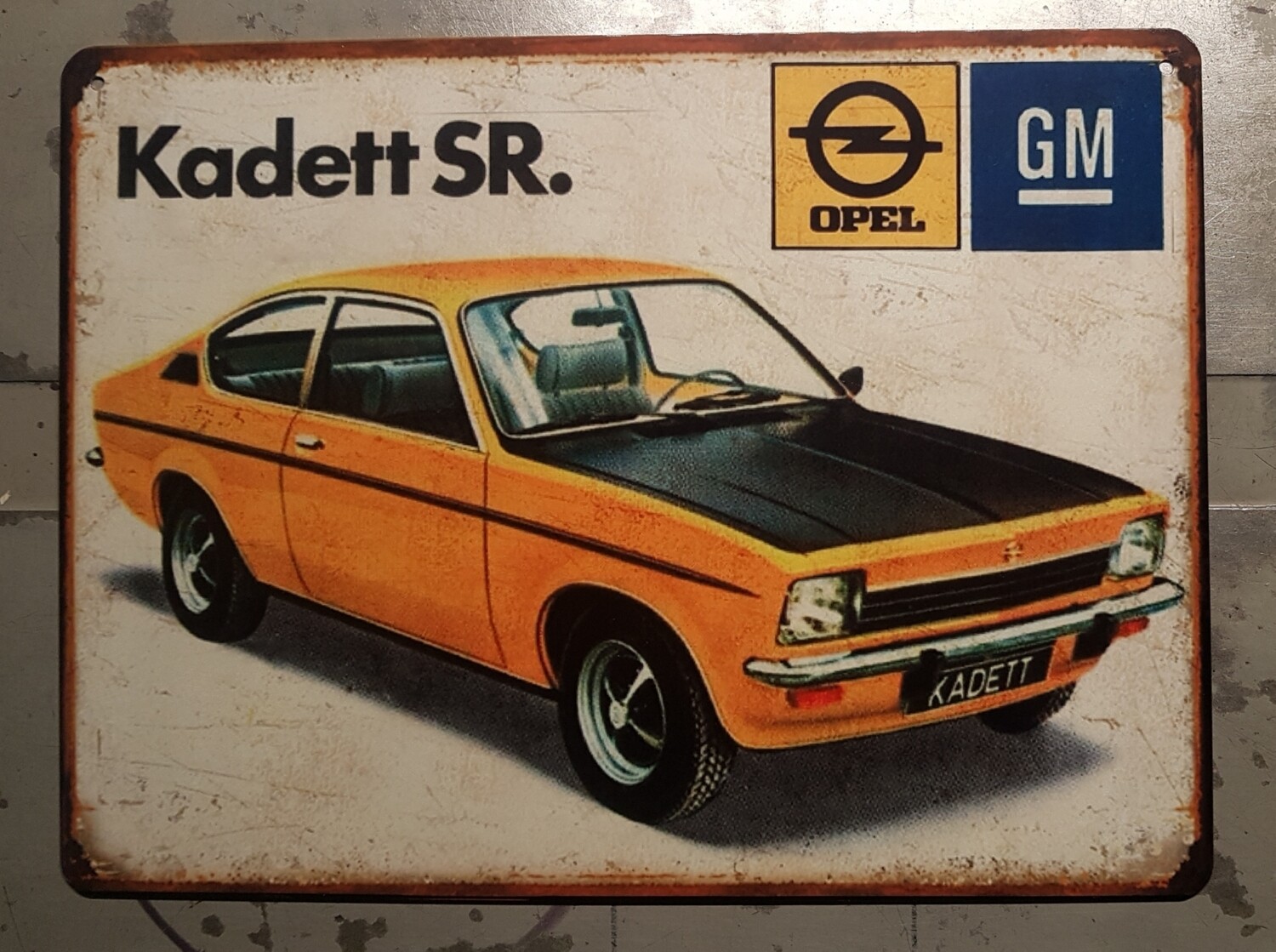 Plaque métal vintage Opel Kadett SR