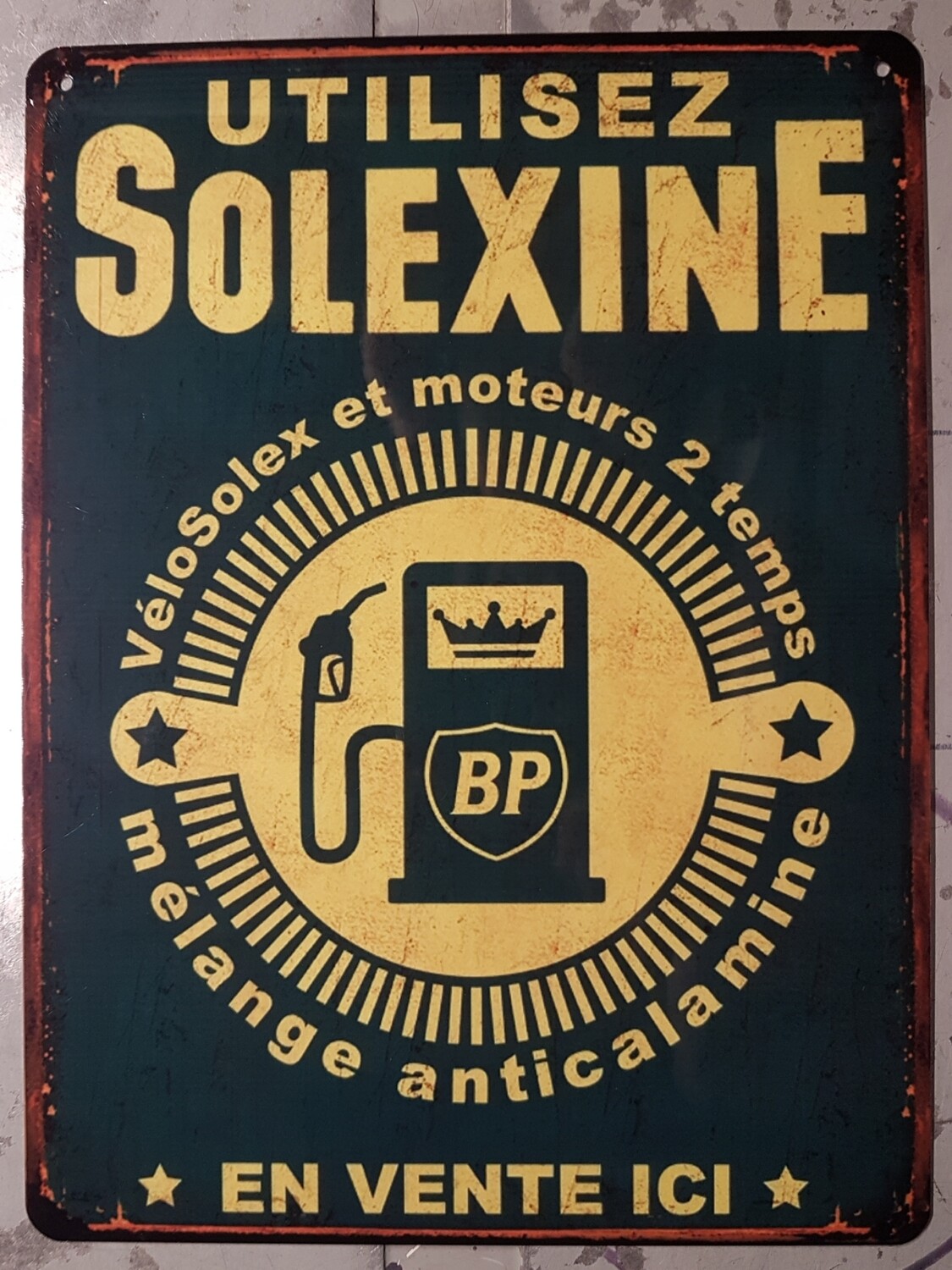 Plaque métal vintage Solexine