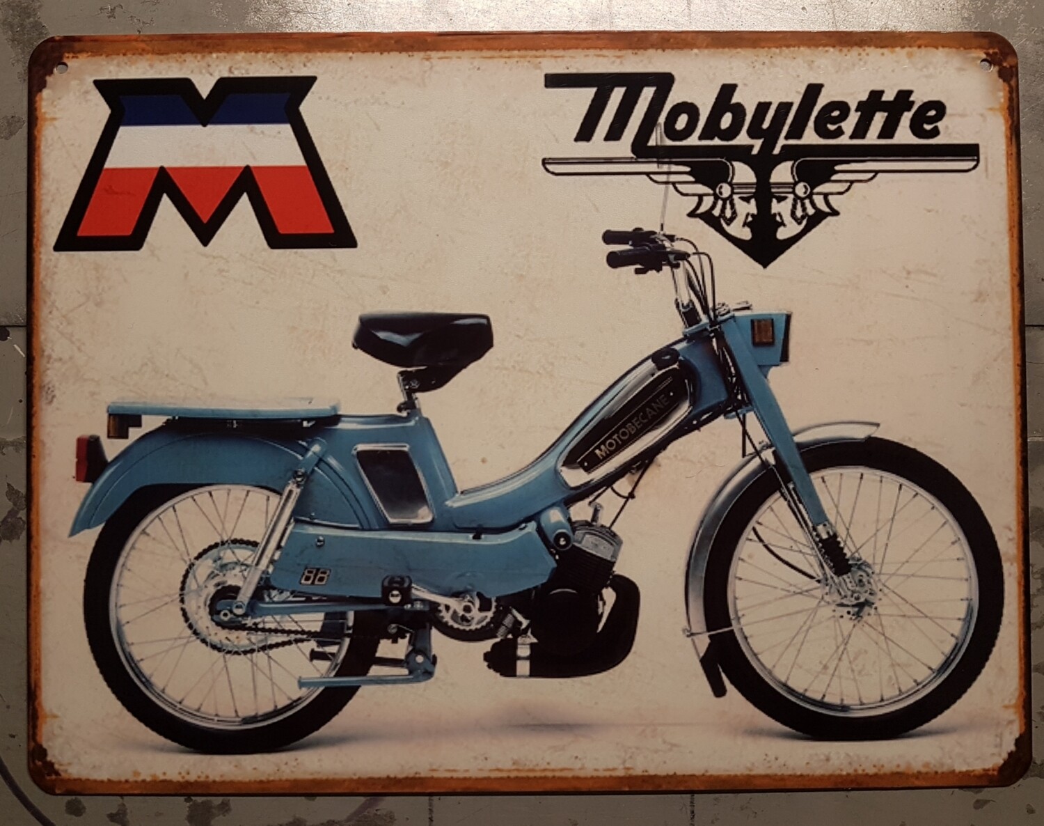 Plaque métal vintage Motobécane AV88