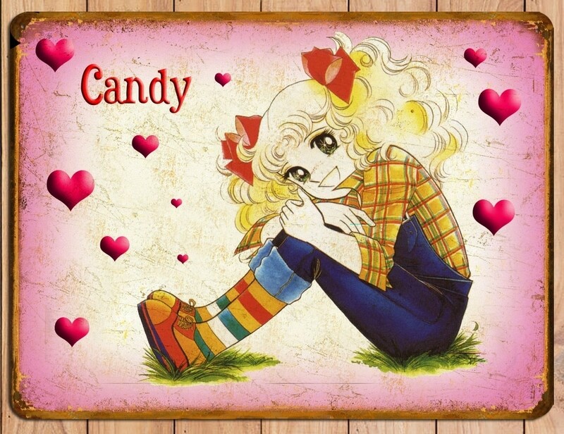 Plaque métal vintage Candy