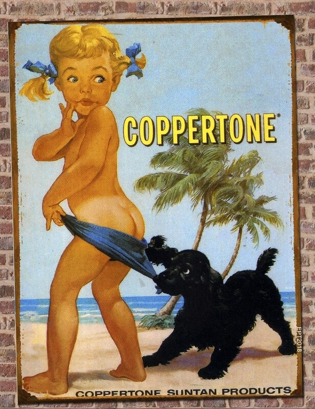 Plaque métal vintage Coppertone