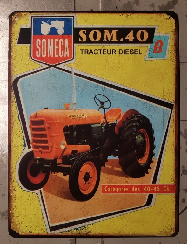 Plaque métal vintage Someca Som 40 B