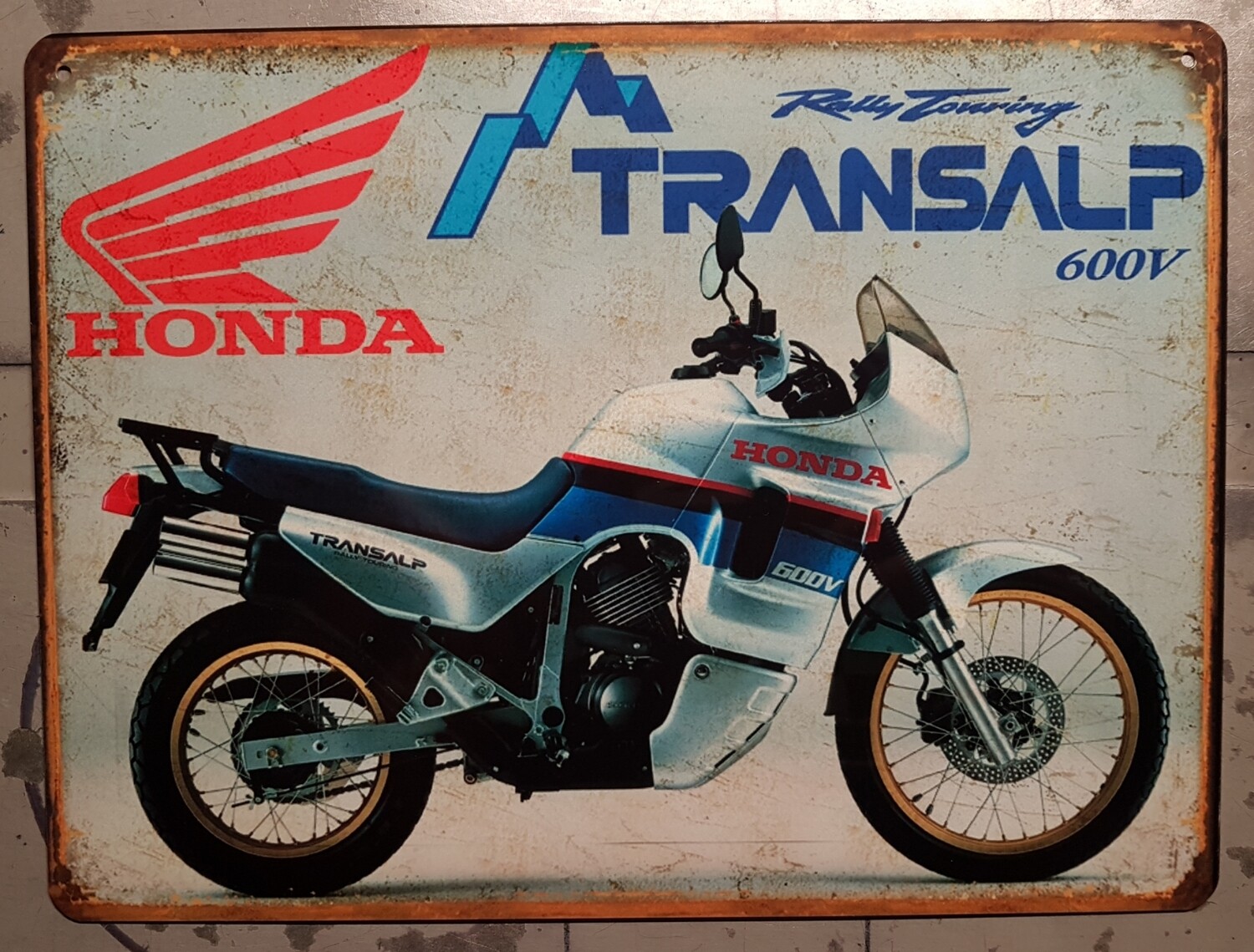 Plaque métal vintage Honda 600 Transalp