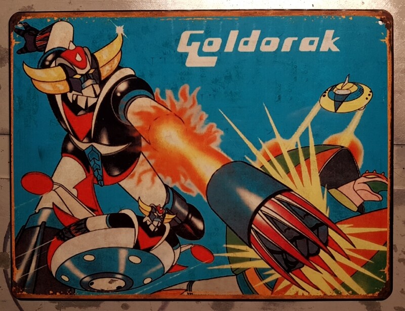 Plaque métal vintage Goldorak