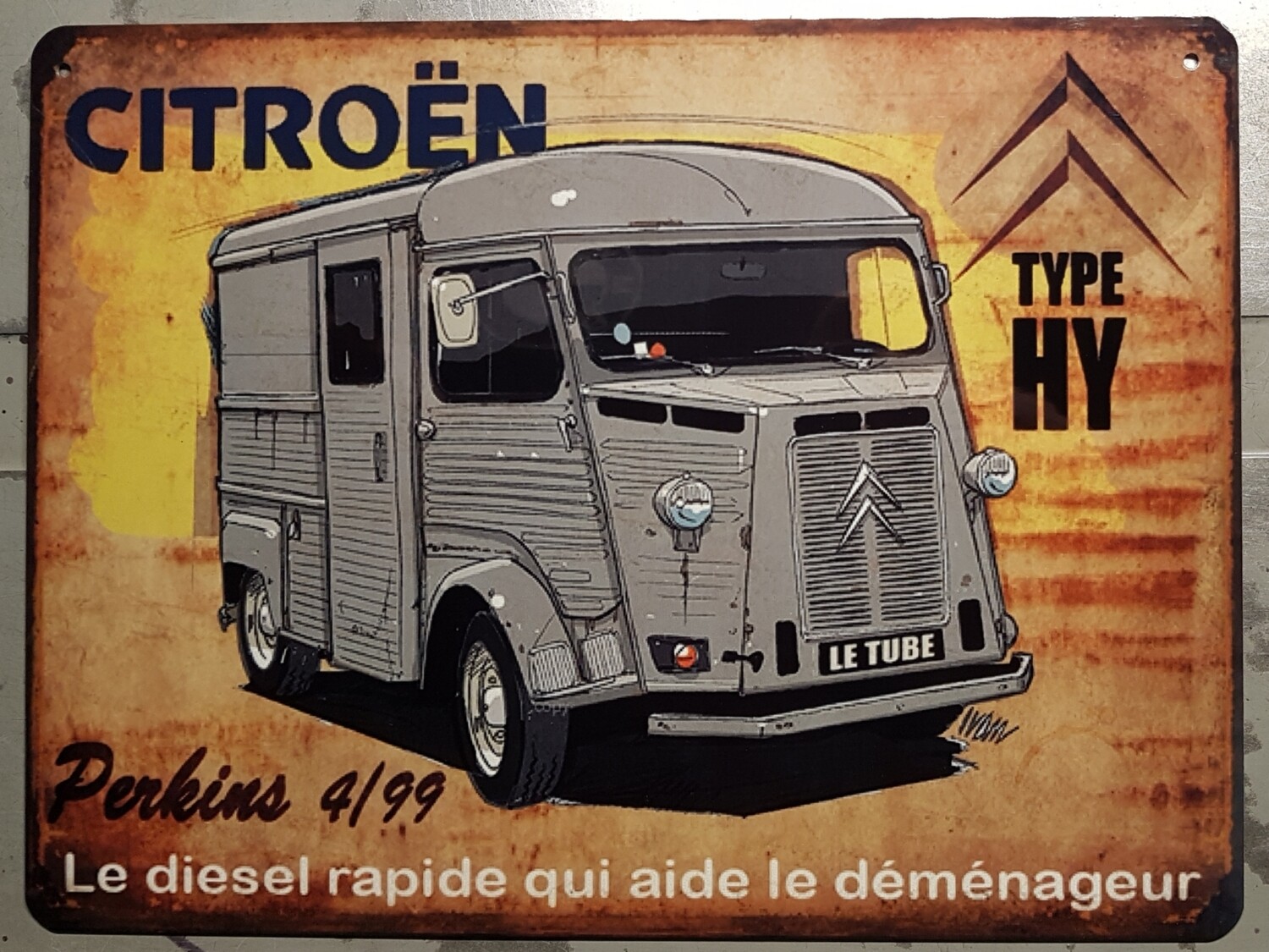 Plaque métal vintage Citroën HY