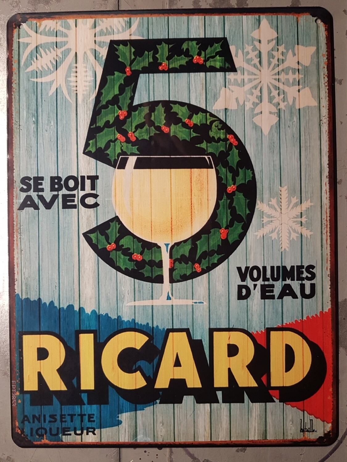 Plaque métal vintage Ricard