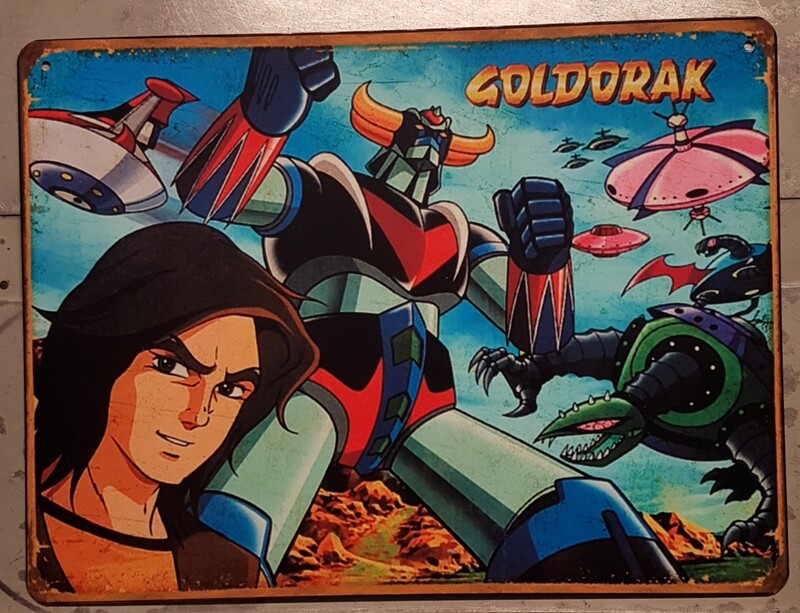 Plaque métal vintage Goldorak