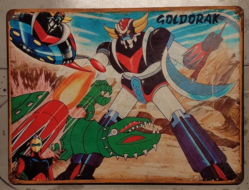 Plaque métal vintage Goldorak