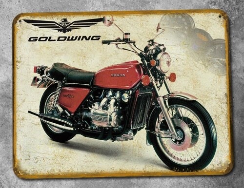 Plaque métal vintage Honda 1000 Goldwing
