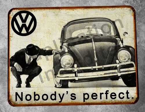 Plaque métal vintage VW Cox